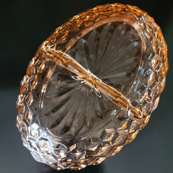 Vntg "Whitehall Peach" 2-Part 10" Oval Dish by Colony - Picture 11 of 16